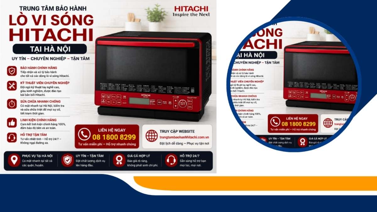 Quy trình bảo hành lò vi sóng Hitachi tại Hà Nội