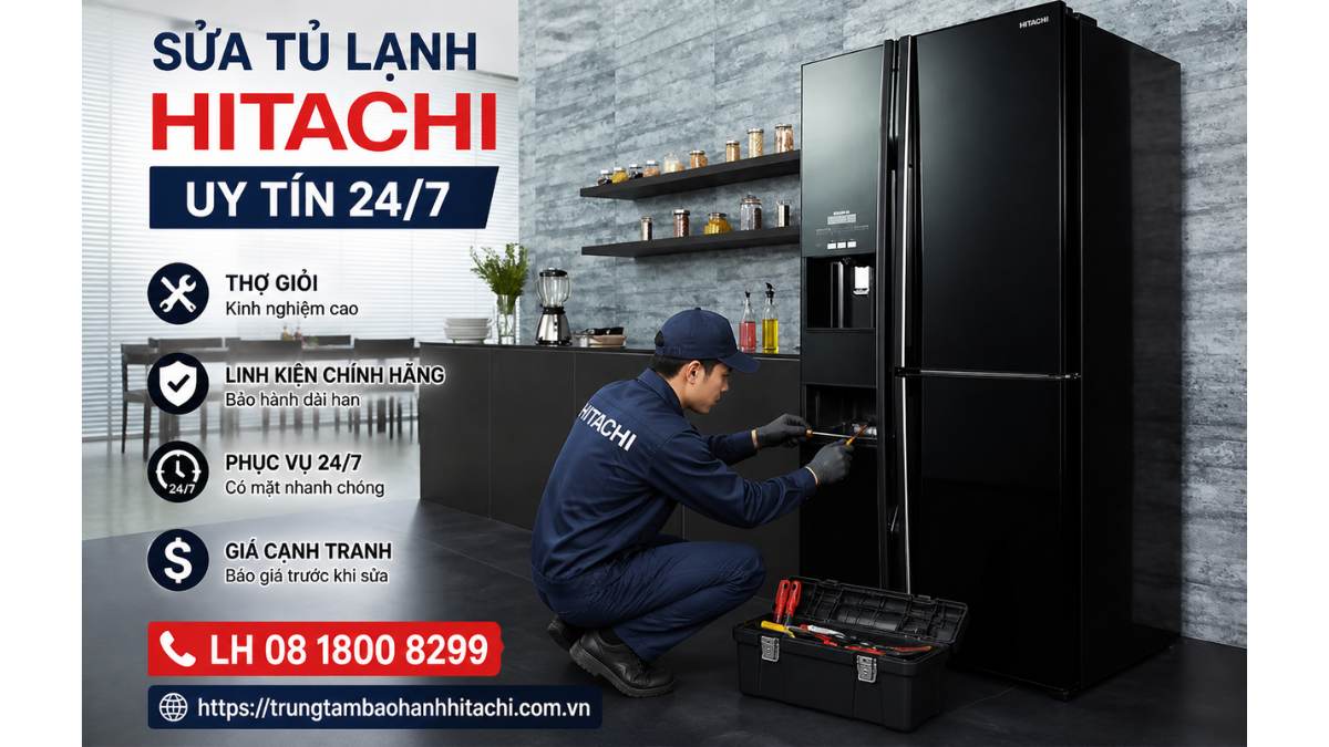 Sửa Tủ Lạnh Hitachi Tại Hà Nội Uy Tín 24/7 – Dịch Vụ Nhanh LH 08 1800 8299
