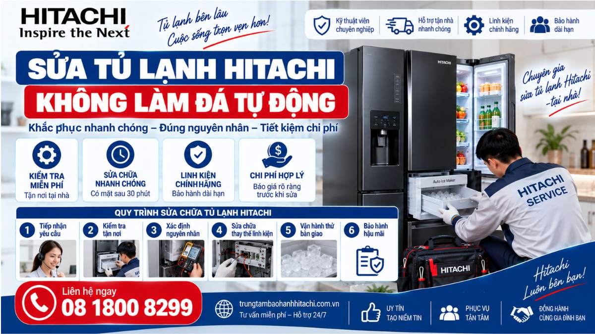 Sửa Tủ Lạnh Hitachi Không Làm Đá Tự Động https://trungtambaohanhhitachi.com.vn Lh 08 1800 8299